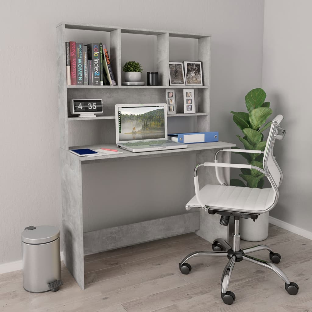 Desk with Shelves Black 43.3